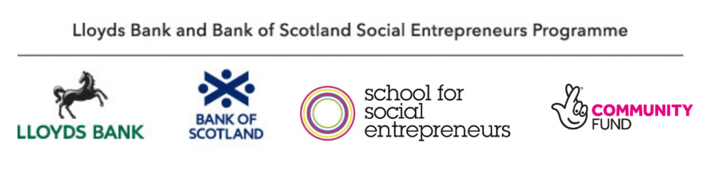 Logo for Lloyds Bank and Bank of Scotland Social Entrepreneurs Programme, in partnership with the School for Social Entrepreneurs and the National Lottery Community Fund.