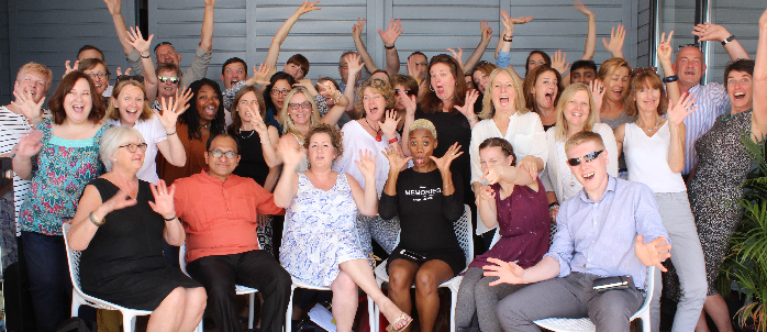 A team picture of members of staff from the SSE global network