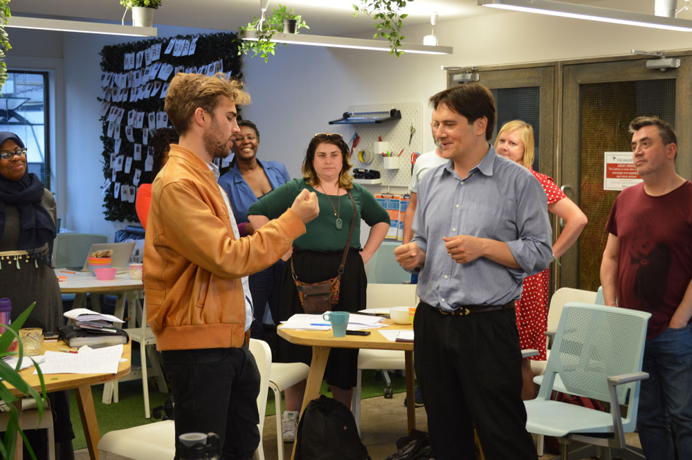 'Rock, paper, scissors' group game at Igniting Change in Lambeth session 2 (run by the School for Social Entrepreneurs and hosted by Impact Brixton) 