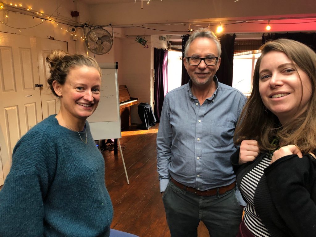 Three social entrepreneurs and charity leaders at the event