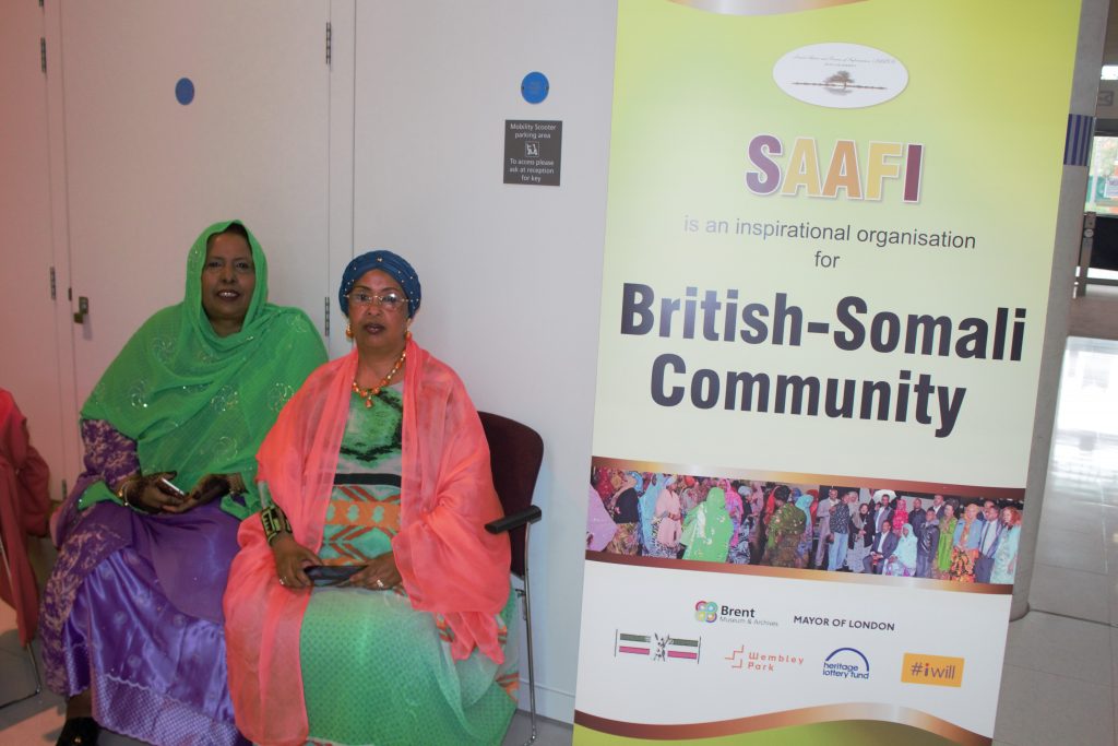 SAAFI founders Rhoda on the right and Hodan on the left and banner