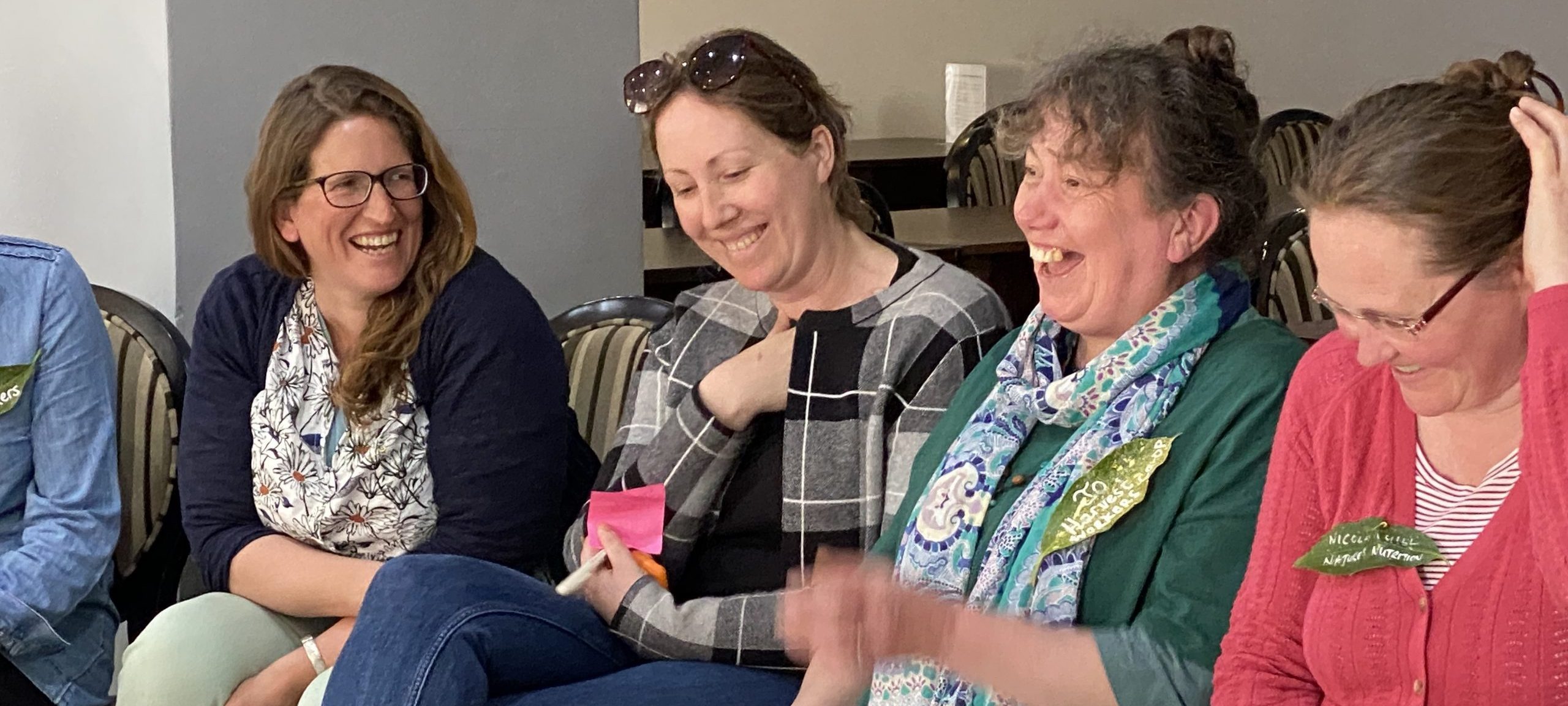 A cheerful group of women enjoying an SSE course