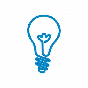 blue lightbulb icon